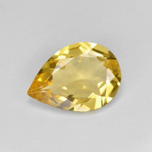 Golden Goldener Beryll Edelstein - 1.4ct Birnen Schliff (ID: 602846)