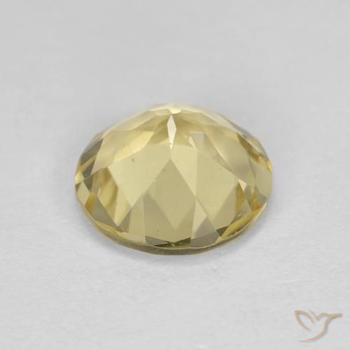Golden Beryl Gemstone in 8 mm (calibrated) Size for Sale, Golden Beryl Stone in Light Yellow Color