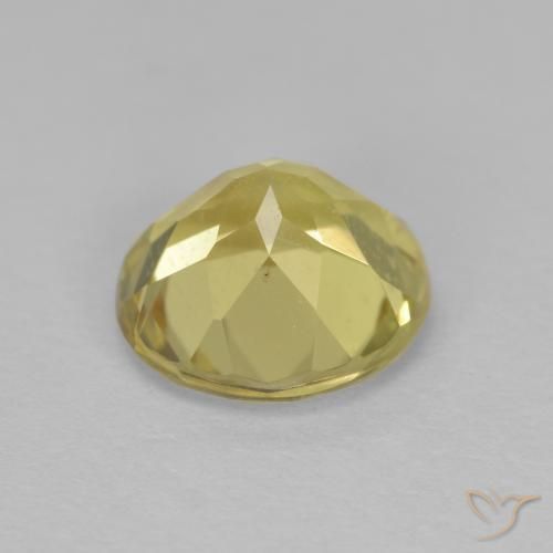 Golden Beryl Gemstone in 8 mm (calibrated) Size for Sale, Golden Beryl Stone in Light Yellow Color