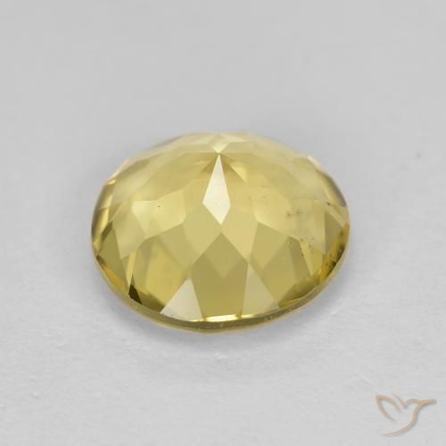 Golden Beryl Gemstone in 9 mm (calibrated) Size for Sale, Golden Beryl Stone in Light Golden-Yellow Color