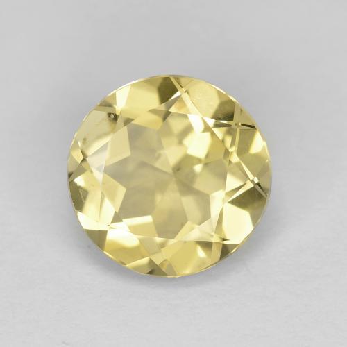 1.77 ct Yellow Golden Beryl Stone, Natural Golden Beryl in Round Facet Shape for Sale