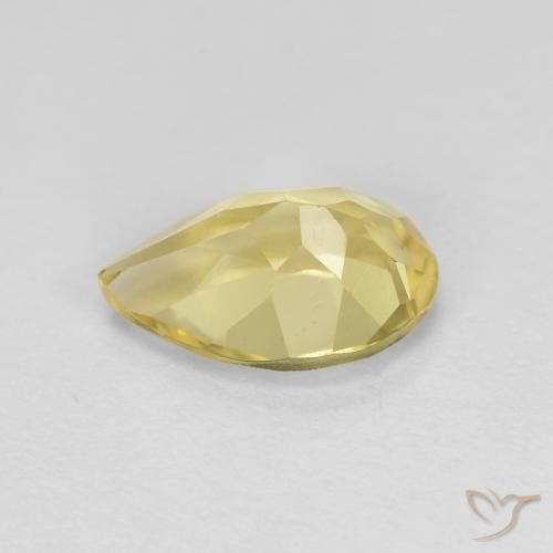 Golden Beryl Gemstone in 9 x 6 mm (calibrated) Size for Sale, Golden Beryl Stone in Light Yellow Color