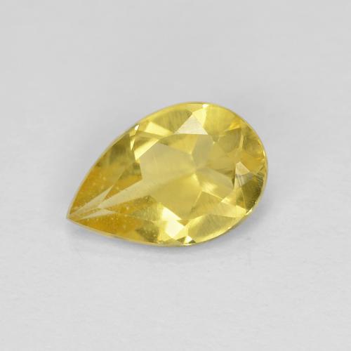 0.94 ct Pear Cut Golden Beryl, 8.8 x 5.9 mm From Madagascar, Photo A