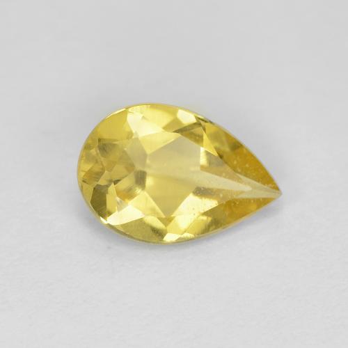 0.94 ct Yellow Golden Beryl Stone, Natural Golden Beryl in Pear Facet Shape for Sale