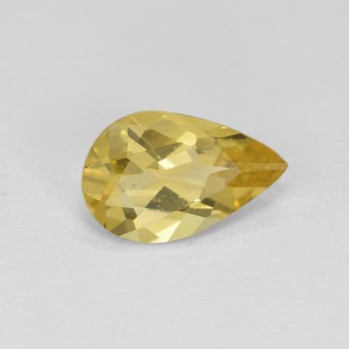 0.79 ct Yellow Golden Beryl Stone, Natural Golden Beryl in Pear Facet Shape for Sale