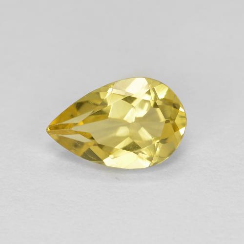 Giallo chiaro Berillo dorato Gem - 0.8ct Sfaccettatura a pera (ID: 603015)
