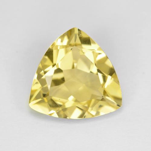 Medium-Light Yellow Golden Beryl Gem - 2ct Trillion Facet (ID: 603065)