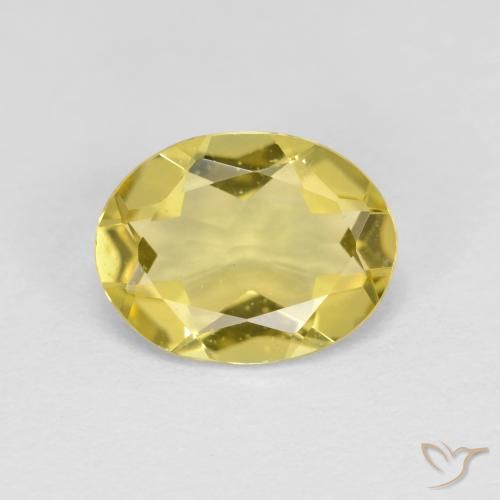 1.38 ct Oval Cut Golden Beryl, 9.2 x 7 mm From Madagascar, Photo A