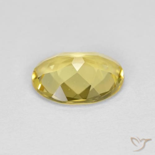 Golden Beryl Gemstone in 9 x 7 mm (calibrated) Size for Sale, Golden Beryl Stone in Tuscany Yellow Color