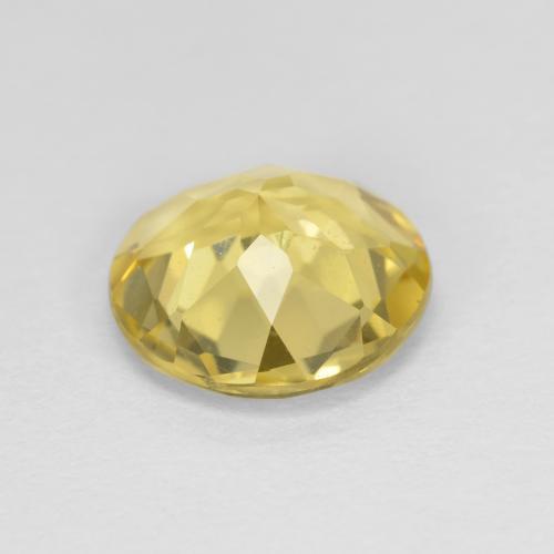 Golden Beryl Gemstone in 9 mm (calibrated) Size for Sale, Golden Beryl Stone in Medium Yellow Color