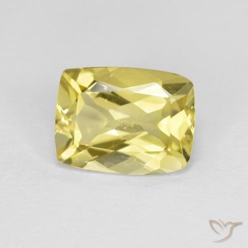 1.41 ct Yellow Golden Beryl Stone, Natural Golden Beryl in Cushion-Cut Shape for Sale