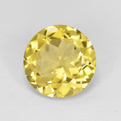2.21 ct Yellow Golden Beryl Stone, Natural Golden Beryl in Round Facet Shape for Sale