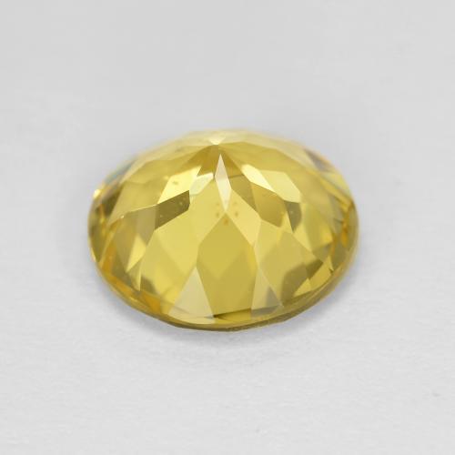 Golden Beryl Gemstone in 9 mm (calibrated) Size for Sale, Golden Beryl Stone in Tuscany Yellow Color