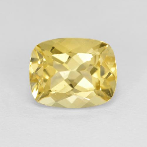 2.21 ct Yellow Golden Beryl Gemstone, Golden Beryl Gem in Cushion-Cut Shape for Sale.