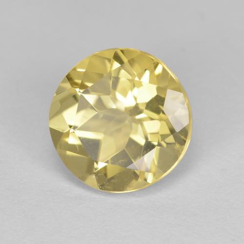2.02 ct Yellow Golden Beryl Stone, Natural Golden Beryl in Round Facet Shape for Sale