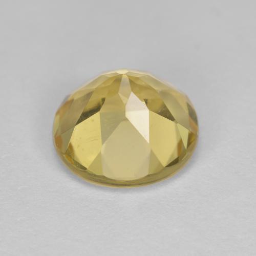 Golden Beryl Gemstone in 8 mm (calibrated) Size for Sale, Golden Beryl Stone in Medium-Light Yellow Color