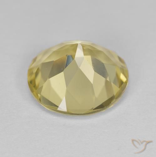 Golden Beryl Gemstone in 9 mm (calibrated) Size for Sale, Golden Beryl Stone in Pale Yellow Color