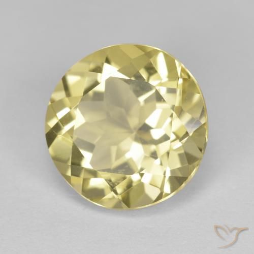 2.32 ct Yellow Golden Beryl Stone, Natural Golden Beryl in Round Facet Shape for Sale
