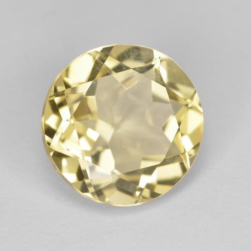 2.37 ct Yellow Golden Beryl Stone, Natural Golden Beryl in Round Facet Shape for Sale