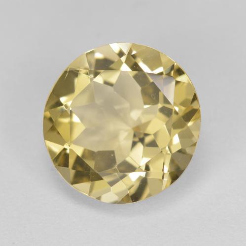 2.31 ct Yellow Golden Beryl Stone, Natural Golden Beryl in Round Facet Shape for Sale