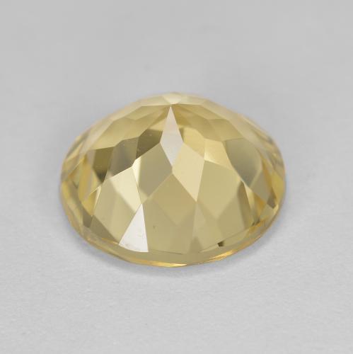 Golden Beryl Gemstone in 9 mm (calibrated) Size for Sale, Golden Beryl Stone in Light Gold Color
