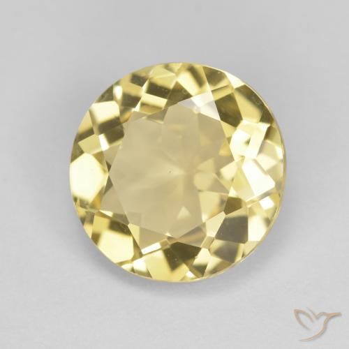2.09 ct Yellow Golden Beryl Stone, Natural Golden Beryl in Round Facet Shape for Sale