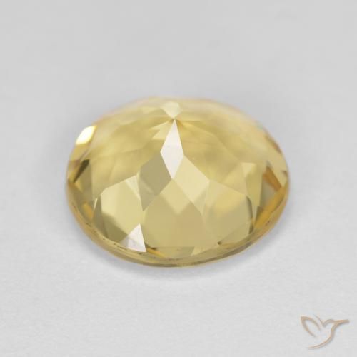 Golden Beryl Gemstone in 9 mm (calibrated) Size for Sale, Golden Beryl Stone in Light Golden-Yellow Color