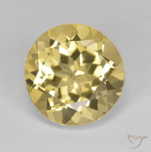 2.66 ct Round Cut Golden Beryl, 9.2 mm From Madagascar, Photo A