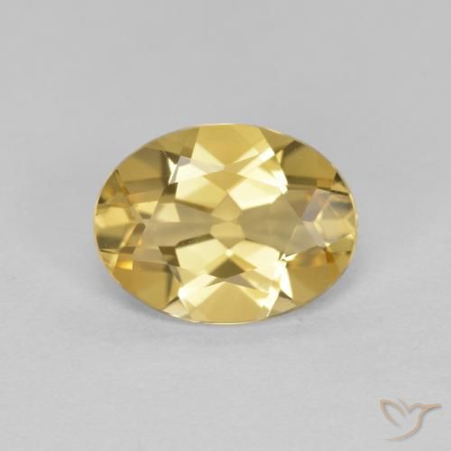 8.7 x 6.6mm Oval Golden Golden Beryl from Madagascar, Weight of 1.34ct, Natural untreated Gemstone in VVS-VS Clarity, 1pc Oval Facet Golden Beryl - Color: Golden, Mohs Hardness of 7.5 - 8 suitable for daily wear jewelry, Photo A