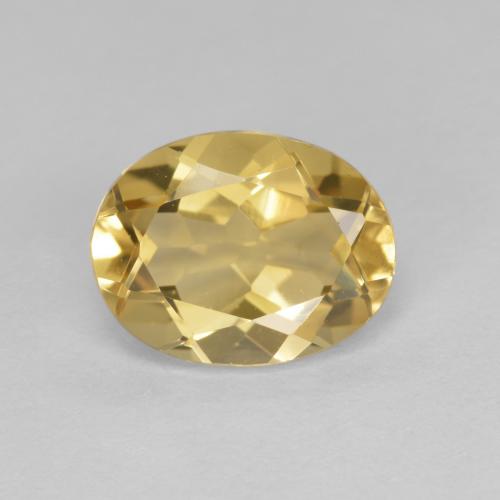 1.81 ct Golden Golden Beryl Gemstone, Golden Beryl Gem in Oval Facet Shape for Sale.