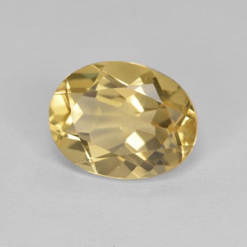 1.81 ct Golden Golden Beryl Stone, Natural Golden Beryl in Oval Facet Shape for Sale