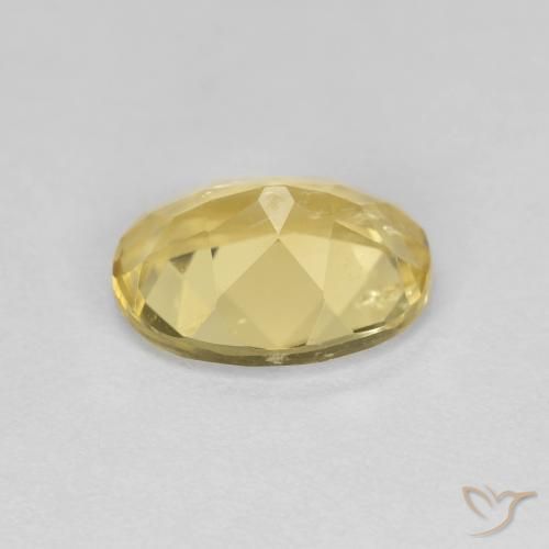 Golden Beryl Gemstone in 9 x 7 mm (calibrated) Size for Sale, Golden Beryl Stone in Light Gold Color