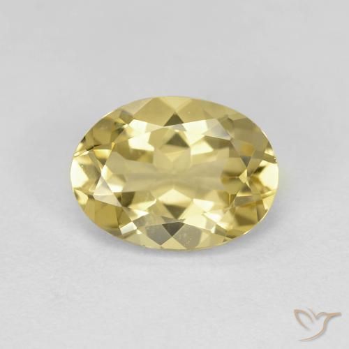 1.61ct Natural Light Golden-Yellow Golden Beryl, Oval, VVS