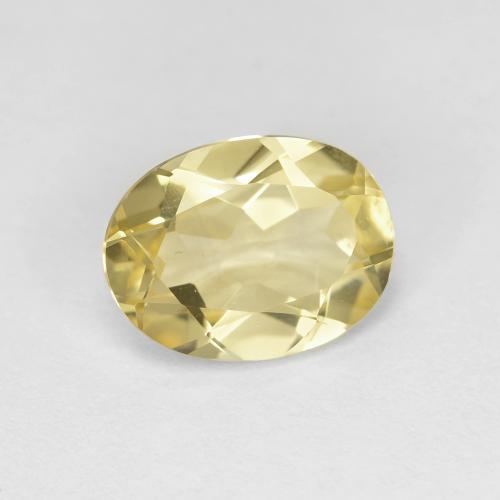 1.63 ct Yellow Golden Beryl Stone, Natural Golden Beryl in Oval Facet Shape for Sale