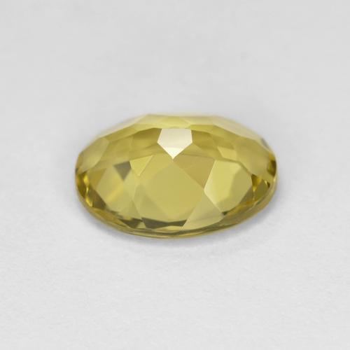 Golden Beryl Gemstone in 9 x 7 mm (calibrated) Size for Sale, Golden Beryl Stone in Medium Yellow Color