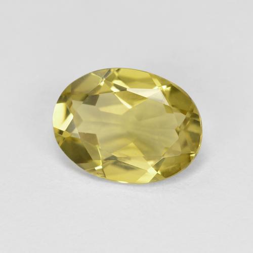 1.55 ct Yellow Golden Beryl Stone, Natural Golden Beryl in Oval Facet Shape for Sale