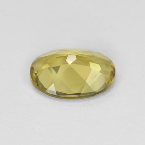 Golden Beryl Gemstone in 9 x 7 mm (calibrated) Size for Sale, Golden Beryl Stone in Pale Yellow Color