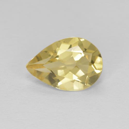Light Golden-Yellow Berillo dorato Gem - 1.1ct Sfaccettatura a pera (ID: 604000)