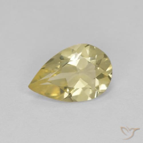 1.05 ct Pear Cut Golden Beryl, 9.2 x 6.1 mm From Madagascar, Photo A