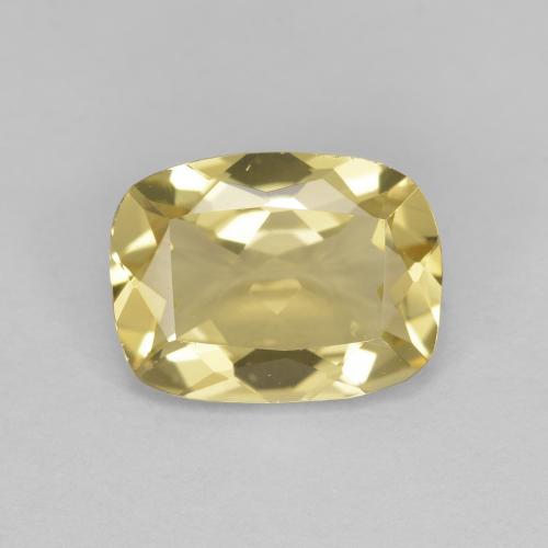 1.54 ct Yellow Golden Beryl Gemstone, Golden Beryl Gem in Cushion-Cut Shape for Sale.