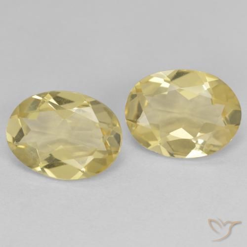 2.89 ctw Yellow Golden Beryl Stones, Natural Golden Beryl in Oval Facet Shape for Sale