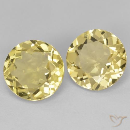4.58 ctw Yellow Golden Beryl Stones, Natural Golden Beryl in Round Facet Shape for Sale