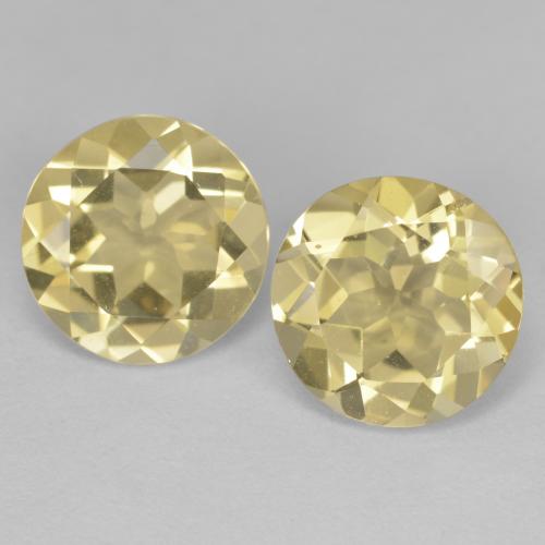 Medium Yellow Golden Beryl Gem - 1.6ct Round Facet (ID: 604473)