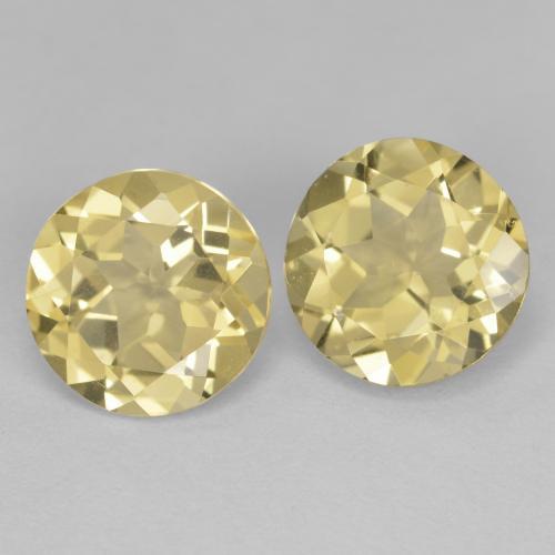 3.24 ctw Yellow Golden Beryl Stones, Natural Golden Beryl in Round Facet Shape for Sale