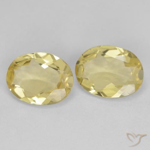 2.61 ctw Yellow Golden Beryl Stones, Natural Golden Beryl in Oval Facet Shape for Sale