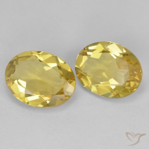 3.08 ctw Yellow Golden Beryl Stones, Natural Golden Beryl in Oval Facet Shape for Sale