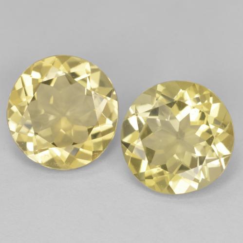 Warmes Gelb Goldener Beryll Edelstein - 2.2ct Rund Facettenschliff (ID: 604478)