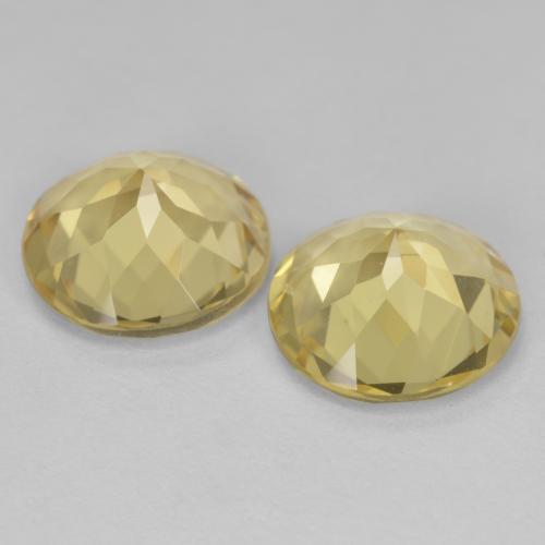 Golden Beryl Gemstones in 9 mm (calibrated) Size for Sale, Golden Beryl Stones in Warm Yellow Color