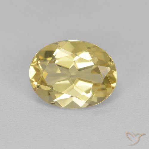 1.92 ct Oval Cut Golden Beryl, 9 x 7 mm From Madagascar, Photo A