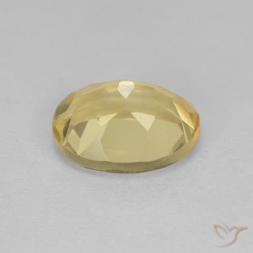 Golden Beryl Gemstone in 9 x 7 mm (calibrated) Size for Sale, Golden Beryl Stone in Light Yellow Color